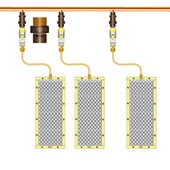 Conector de bronze 15 mm x 1/2" Macho-Bolsa para Água Quente, Fria ou Gás