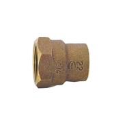 Conector de bronze 22 mm x 3/4" Fêmea Bolsa Água Quente, Fria ou Gás