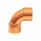 Cotovelo de cobre 15 mm para Água Quente, Fria ou Gás