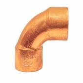 Cotovelo de cobre 22 mm para Água Quente, Fria ou Gás