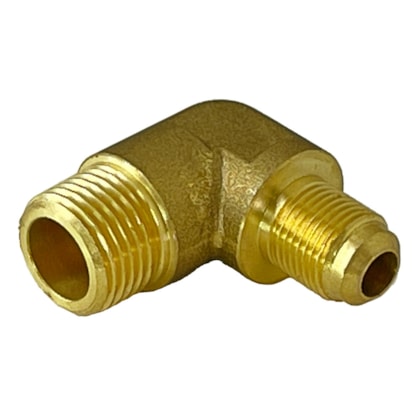 Joelho de Latão 1/2" NPT x 3/8" SAE Macho 