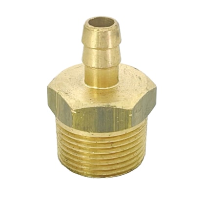 Niple para Mangueira Latão 3/4" NPT Macho x 3/8" BM-Bico de Mangueira