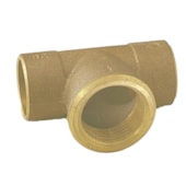 Tee de Bronze 28 mm x 1" x 28 mm para Água Quente, Fria ou Gás