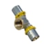 Tee Fêmea Terminal 20 mm x 1/2" NPT para Gás Multicamada