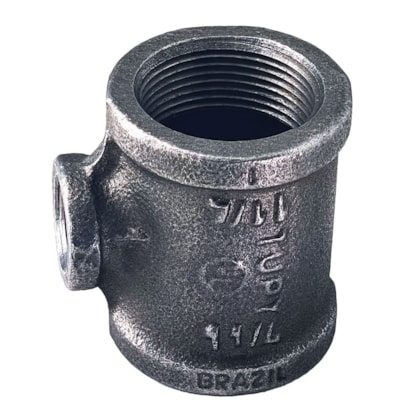 Tee Tupy Red 1.1/4" x 1.1/4" x 1" NPT Preto Média Pressão 150 LBS